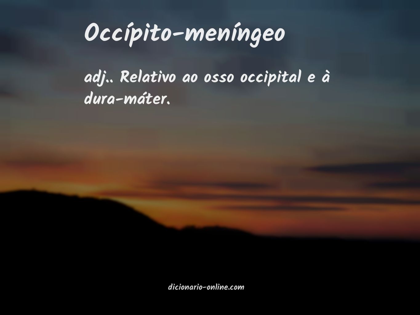 Significado de occípito-meníngeo