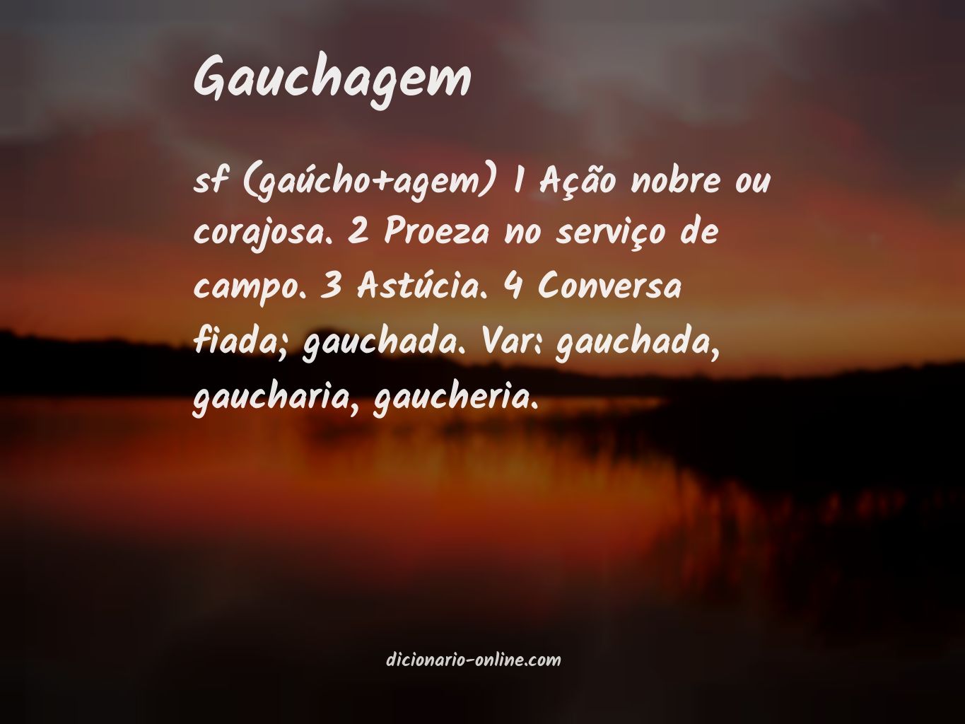 Significado de gauchagem