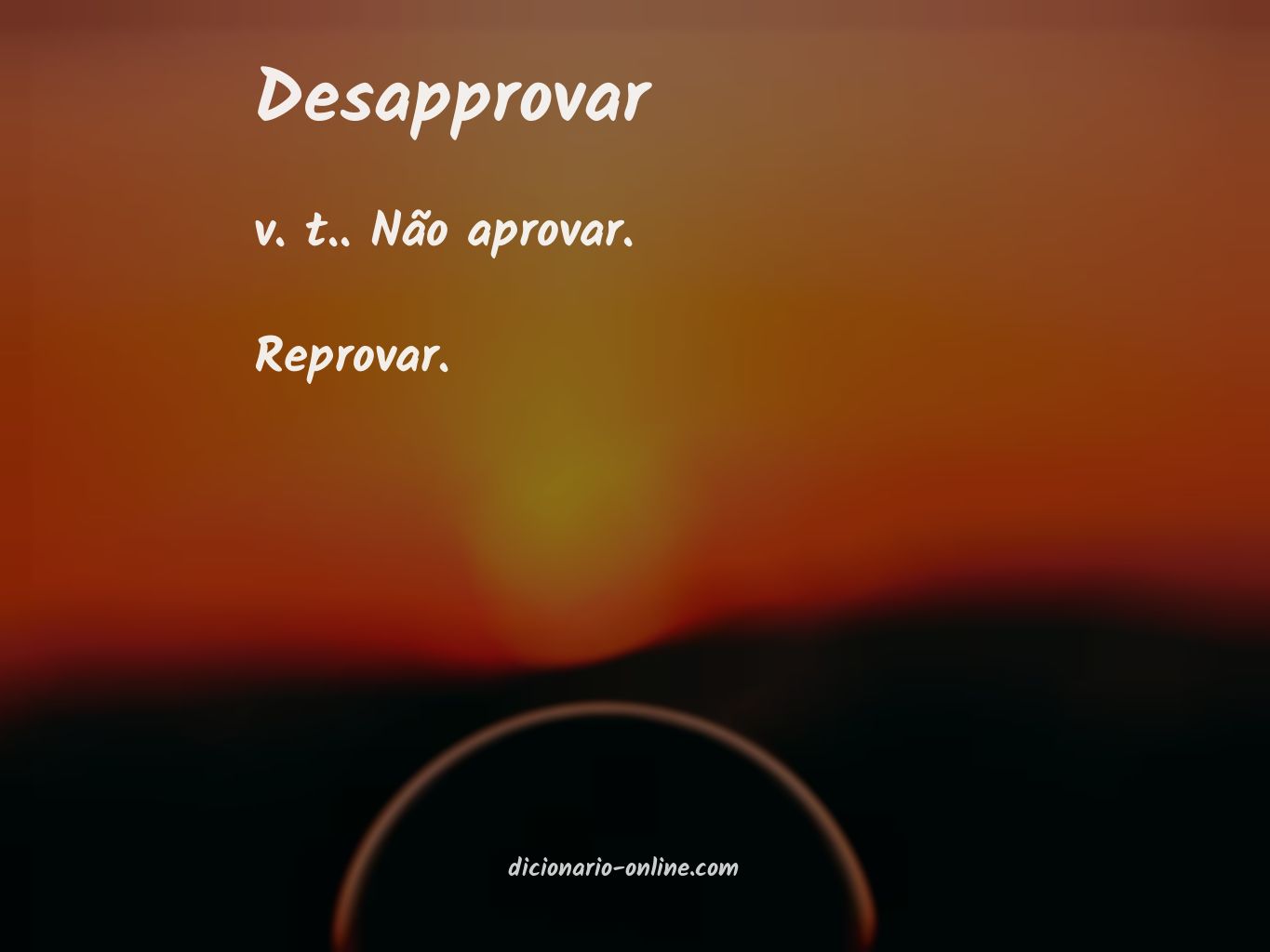 Significado de desapprovar