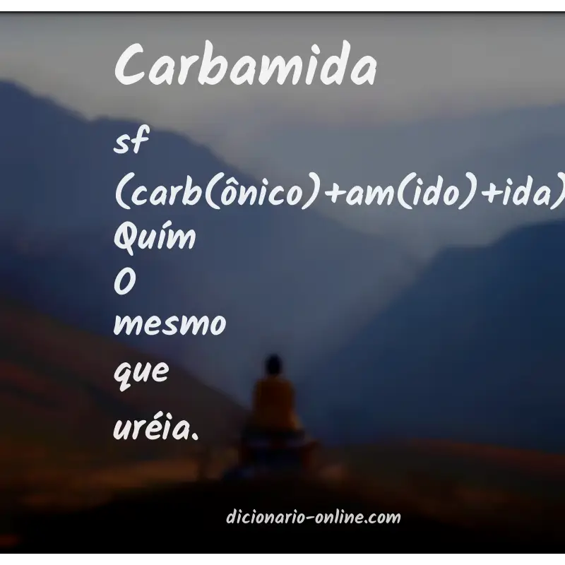 Significado de carbamida