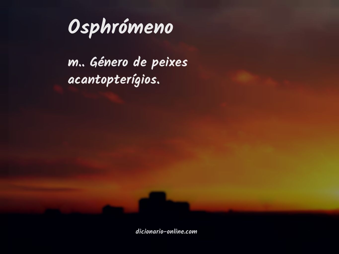 Significado de osphrómeno