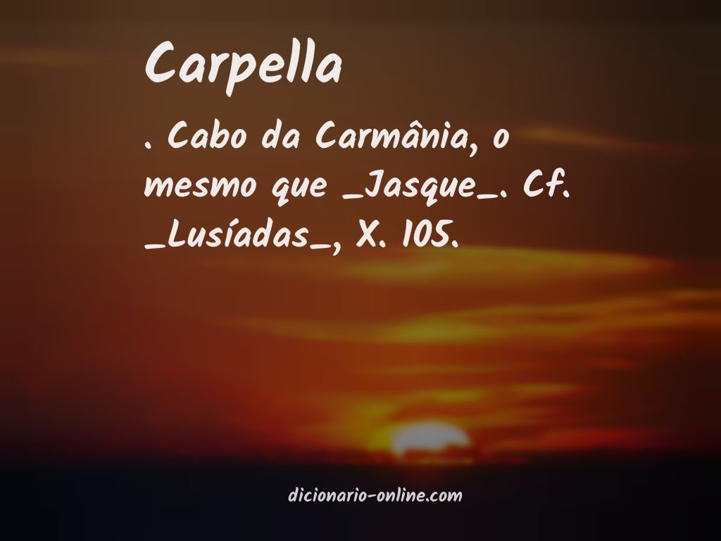 Significado de carpella