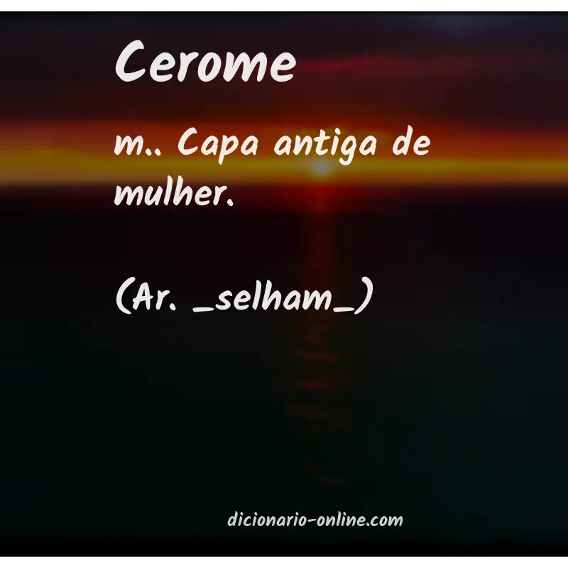 Significado de cerome