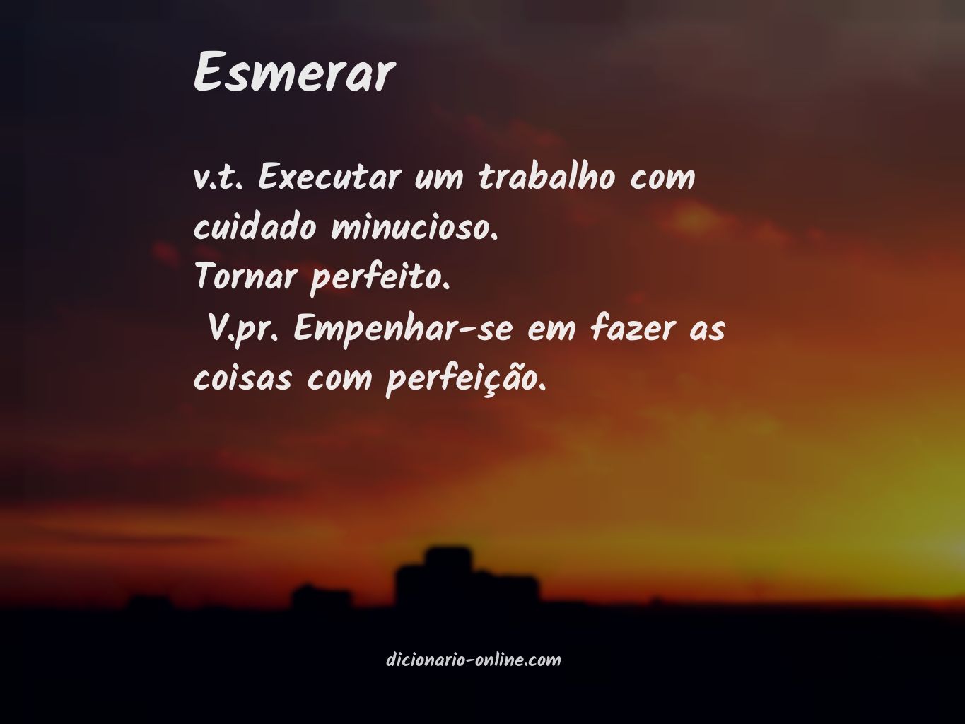 Significado de esmerar