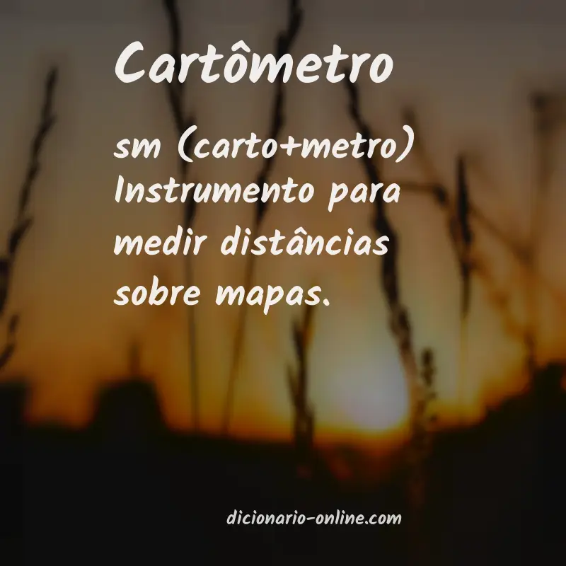 Significado de cartômetro