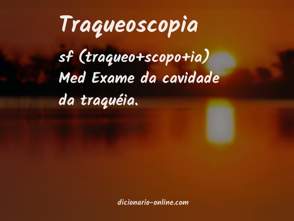 Significado de traqueoscopia