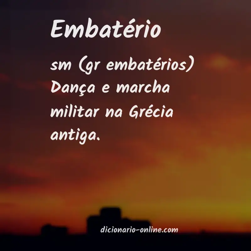 Significado de embatério