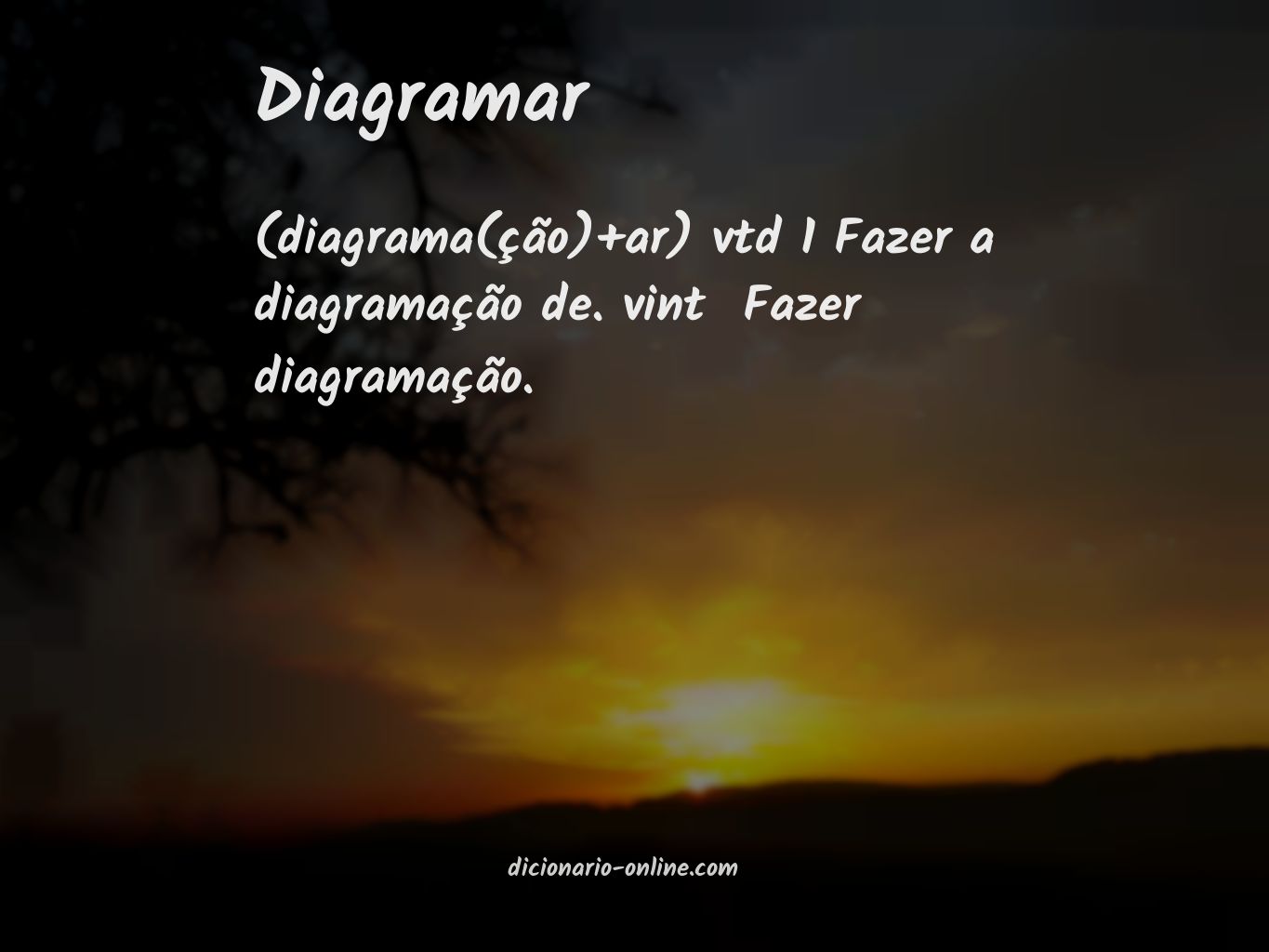 Significado de diagramar