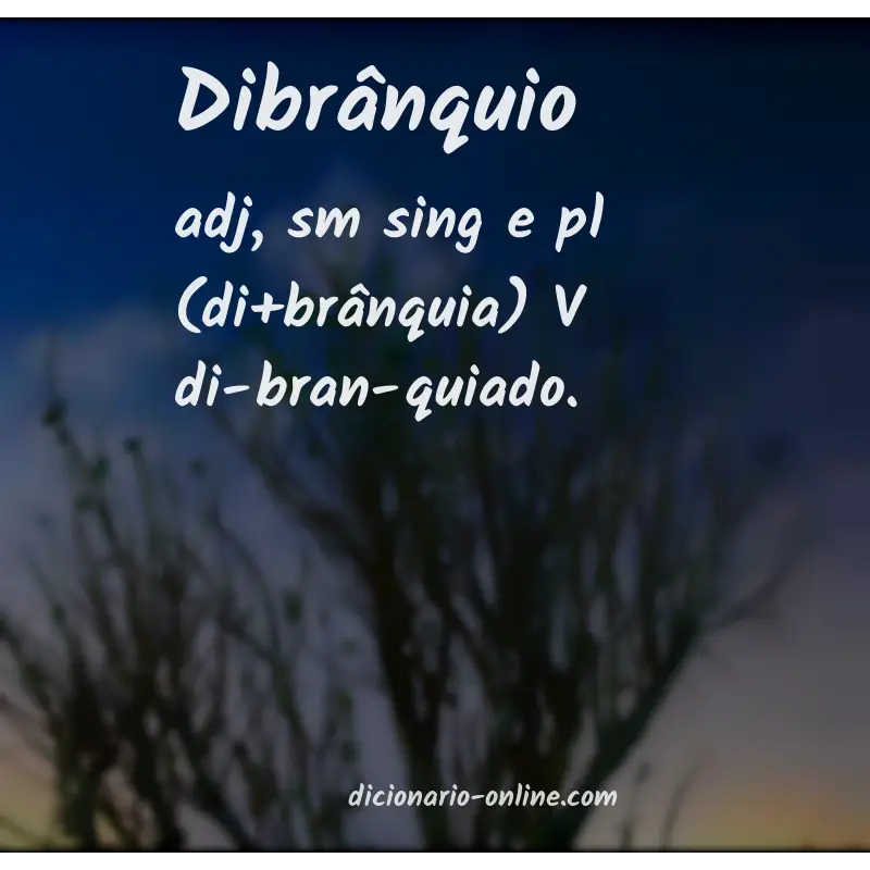 Significado de dibrânquio