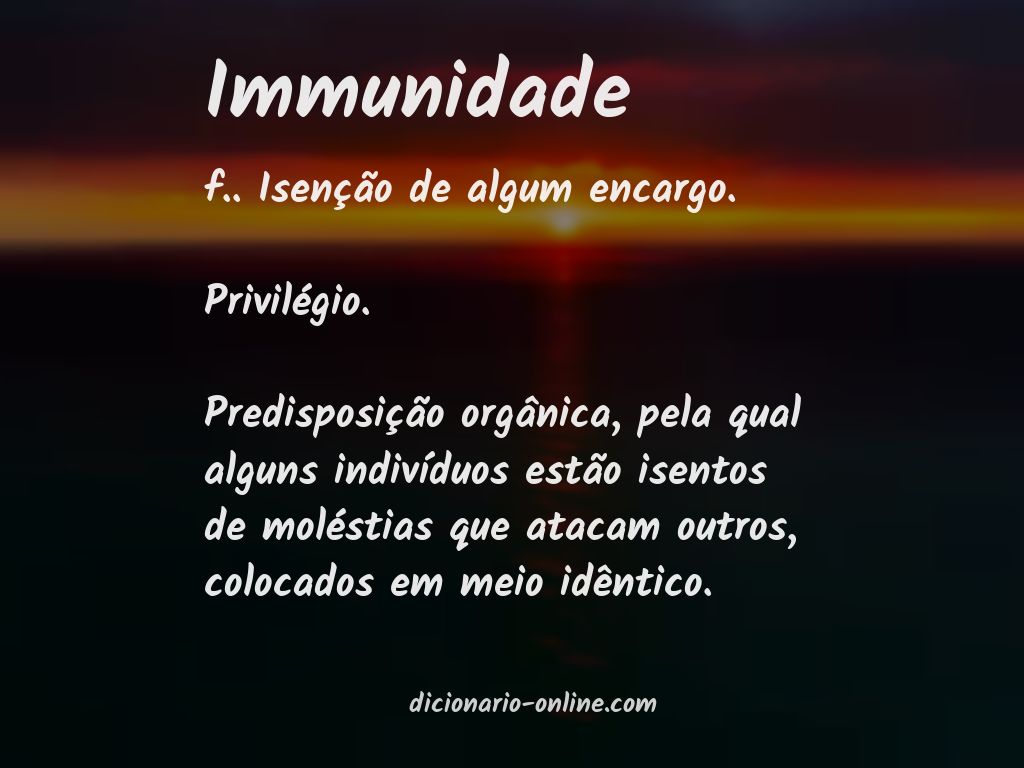 Significado de immunidade