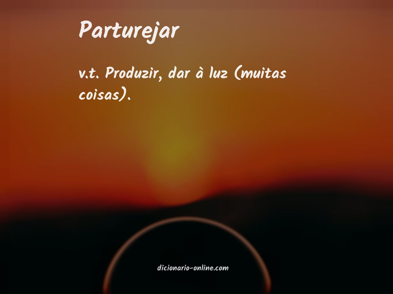 Significado de parturejar