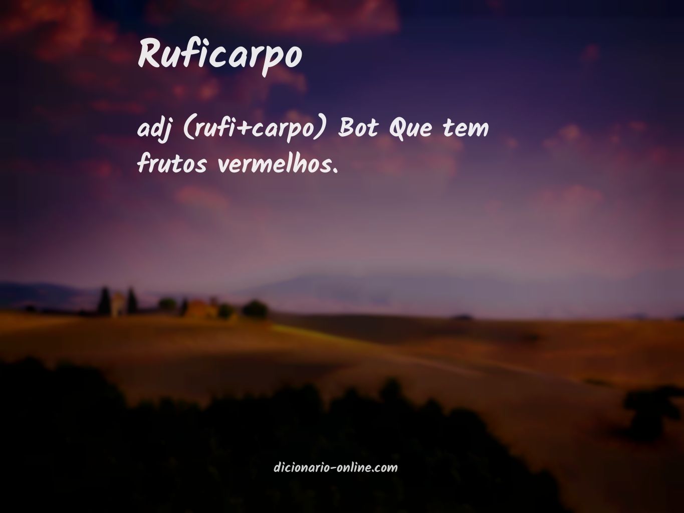 Significado de ruficarpo