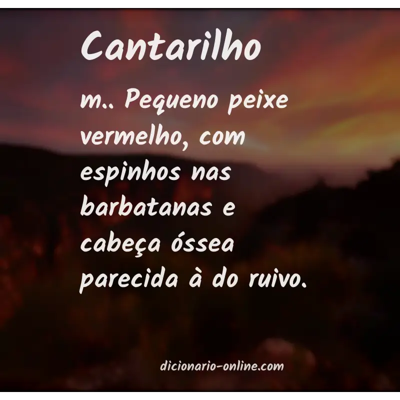 Significado de cantarilho