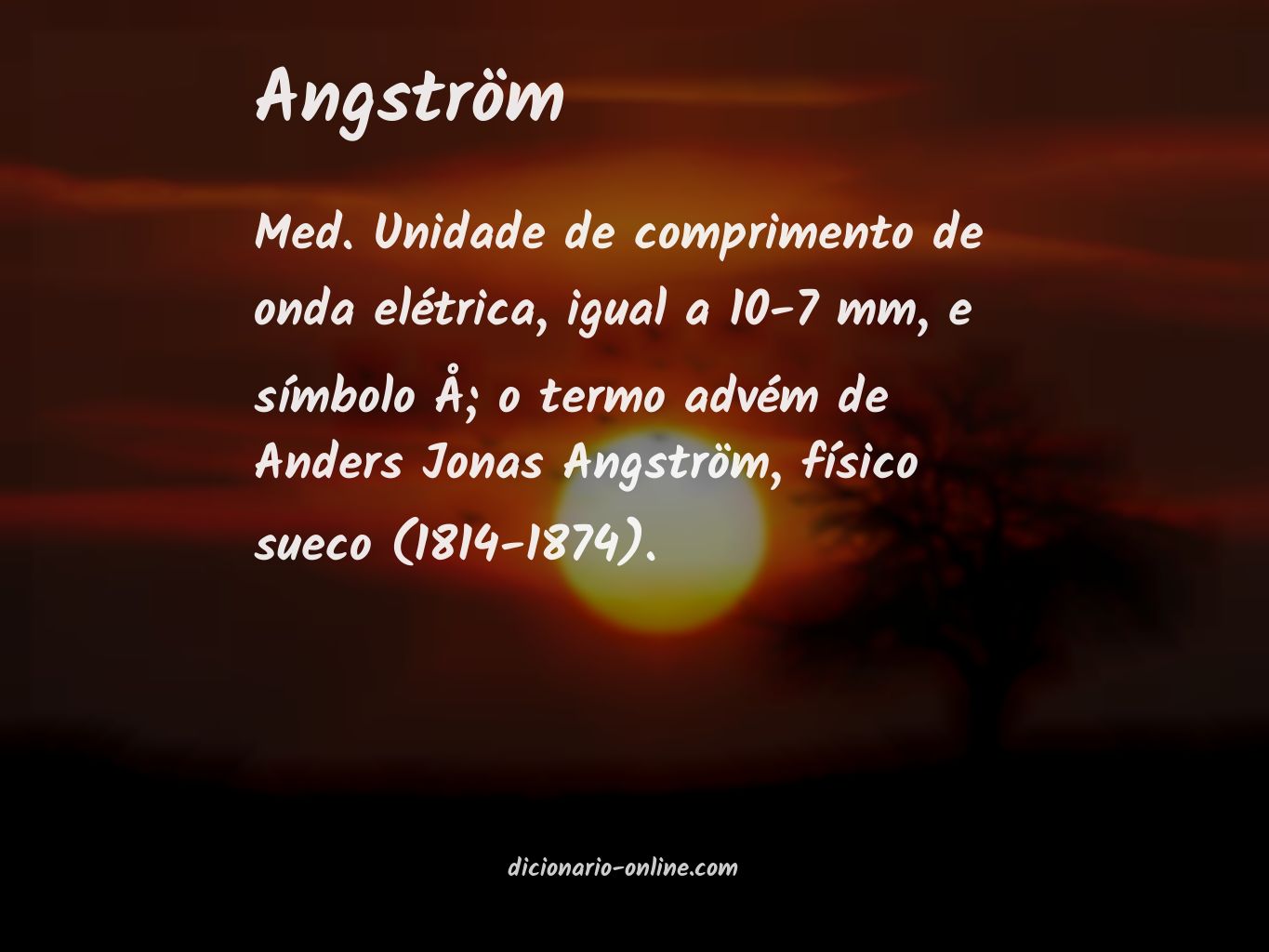 Significado de angström