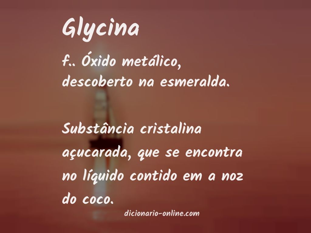 Significado de glycina