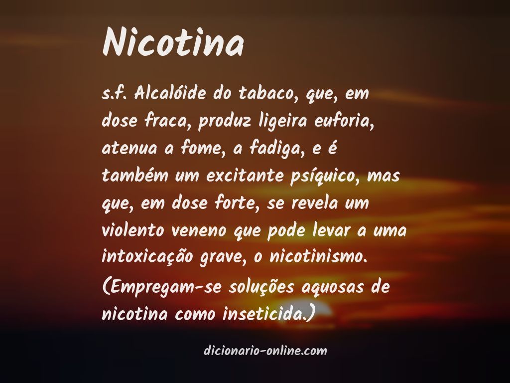 Significado de nicotina