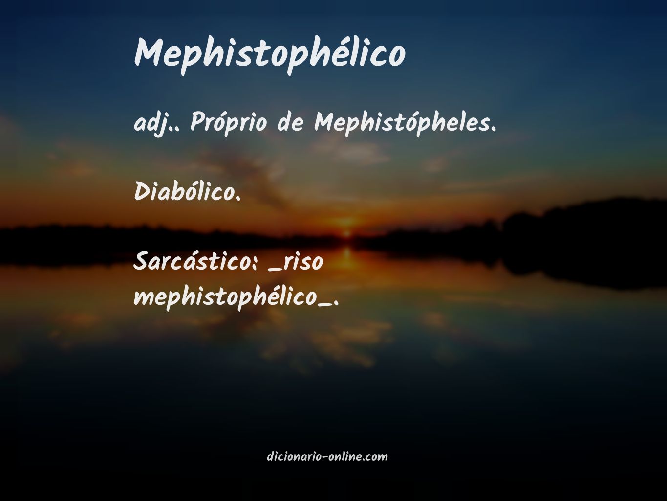 Significado de mephistophélico