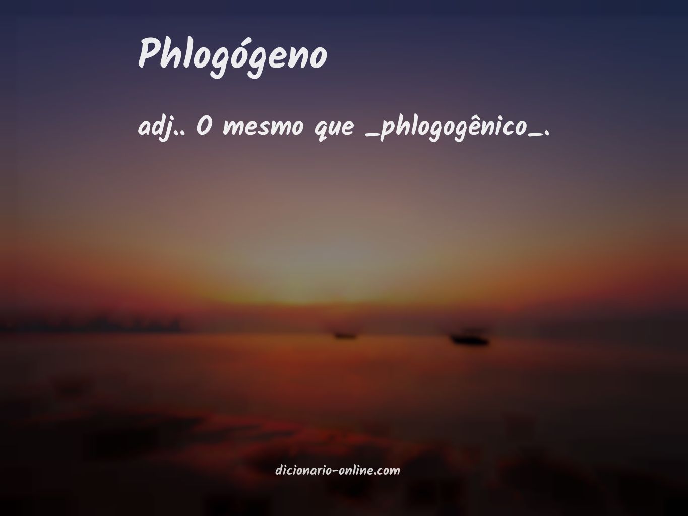 Significado de phlogógeno