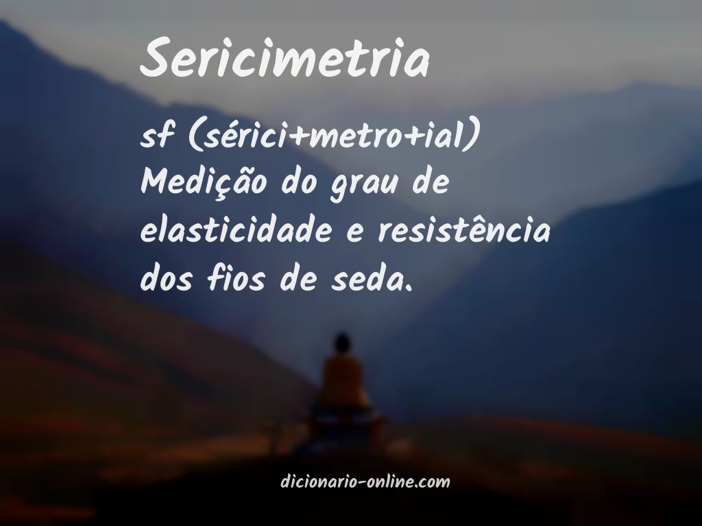 Significado de sericimetria