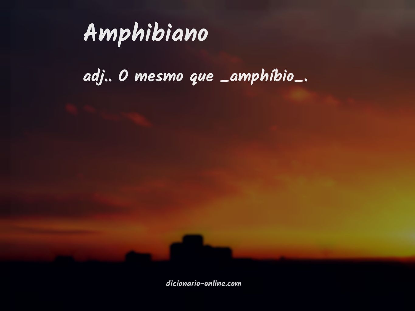 Significado de amphibiano