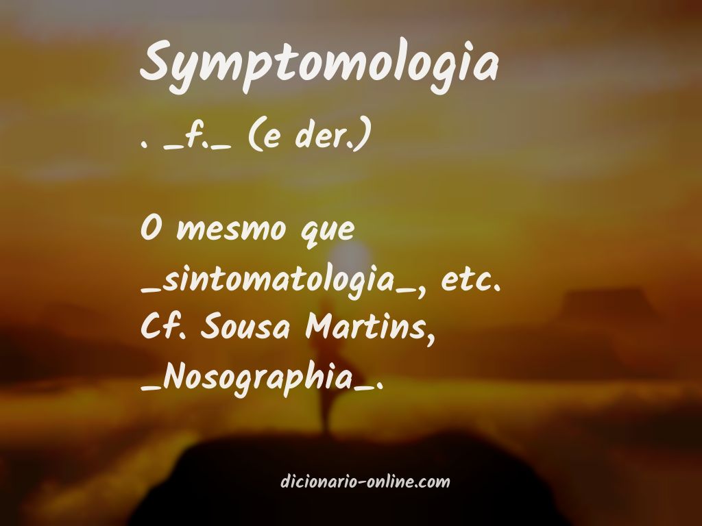 Significado de symptomologia