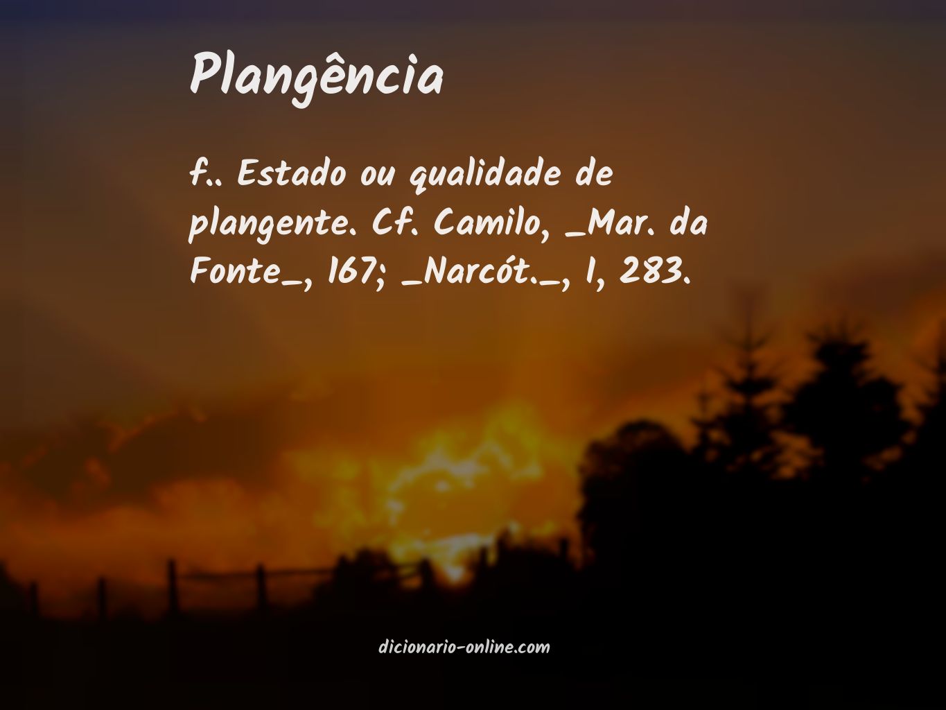 Significado de plangência