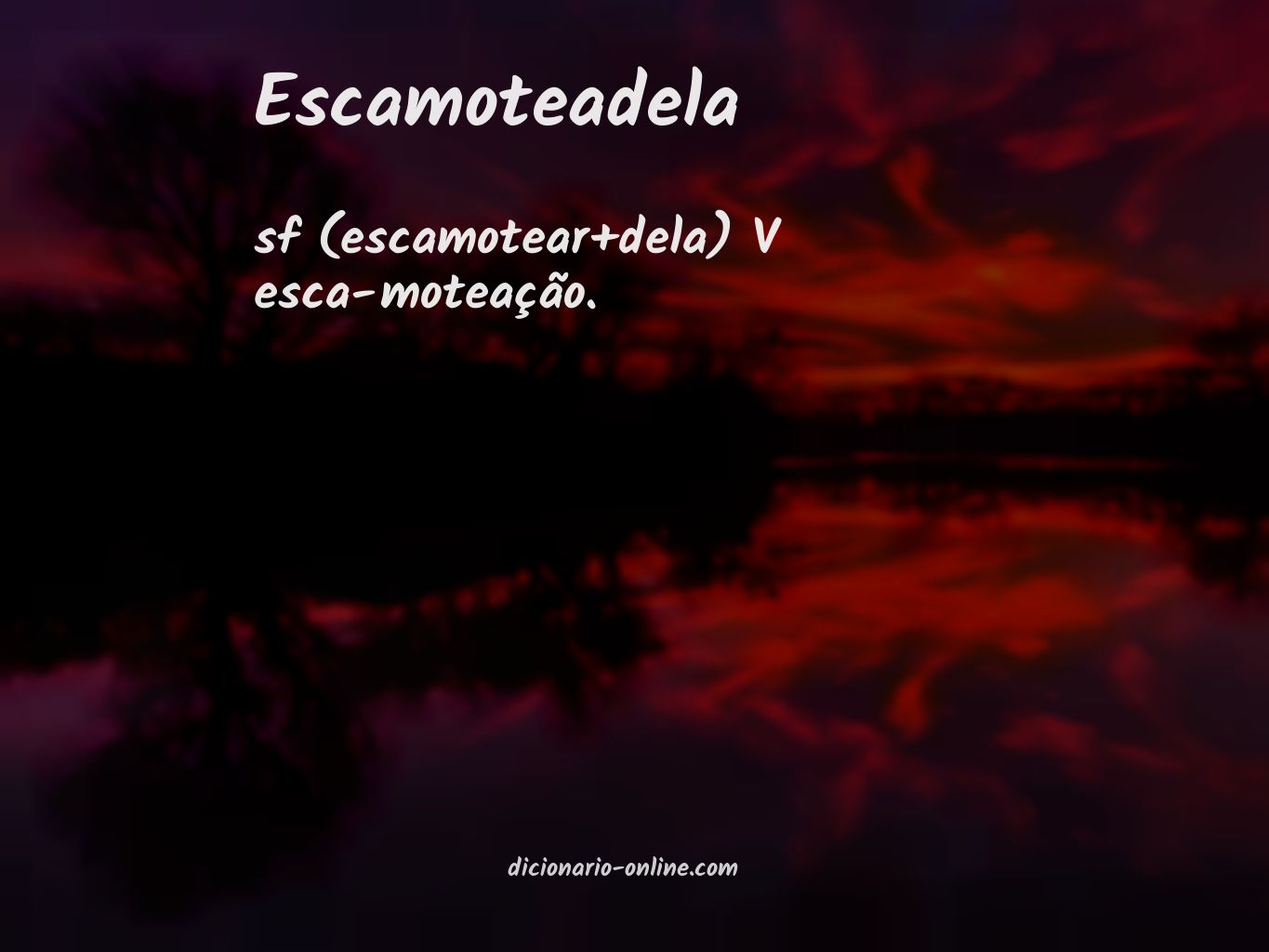 Significado de escamoteadela