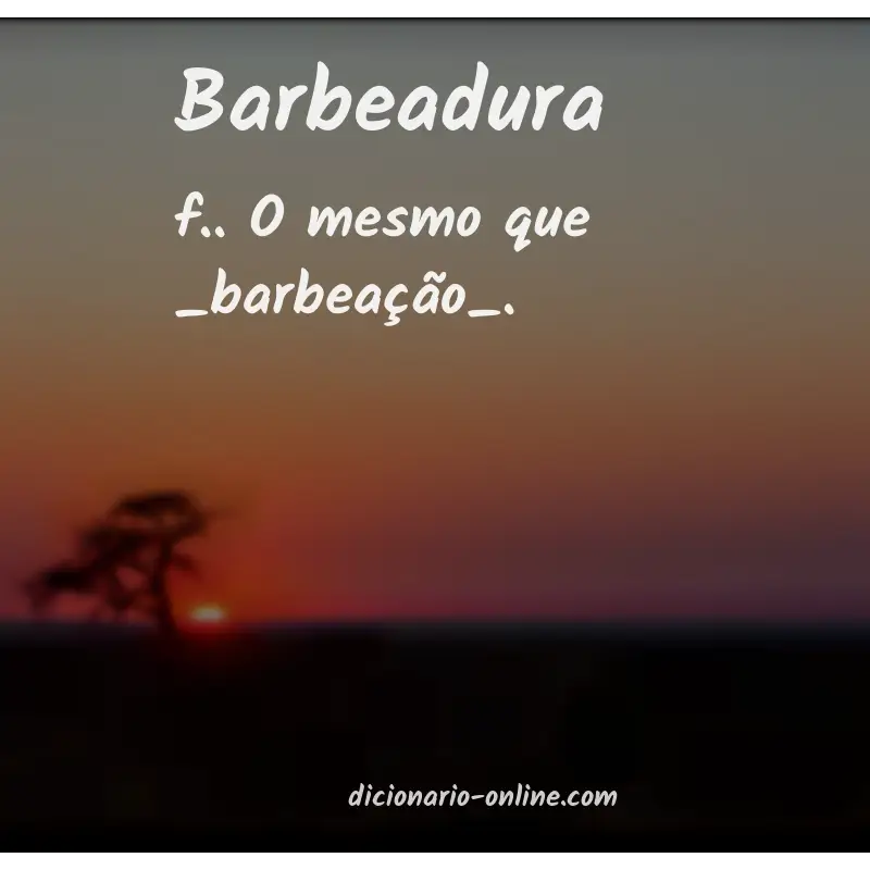Significado de barbeadura
