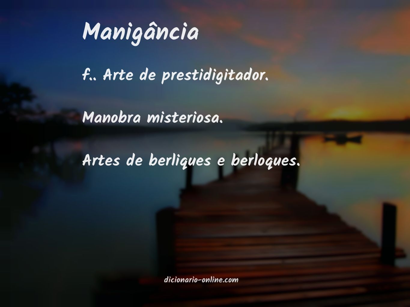 Significado de manigância