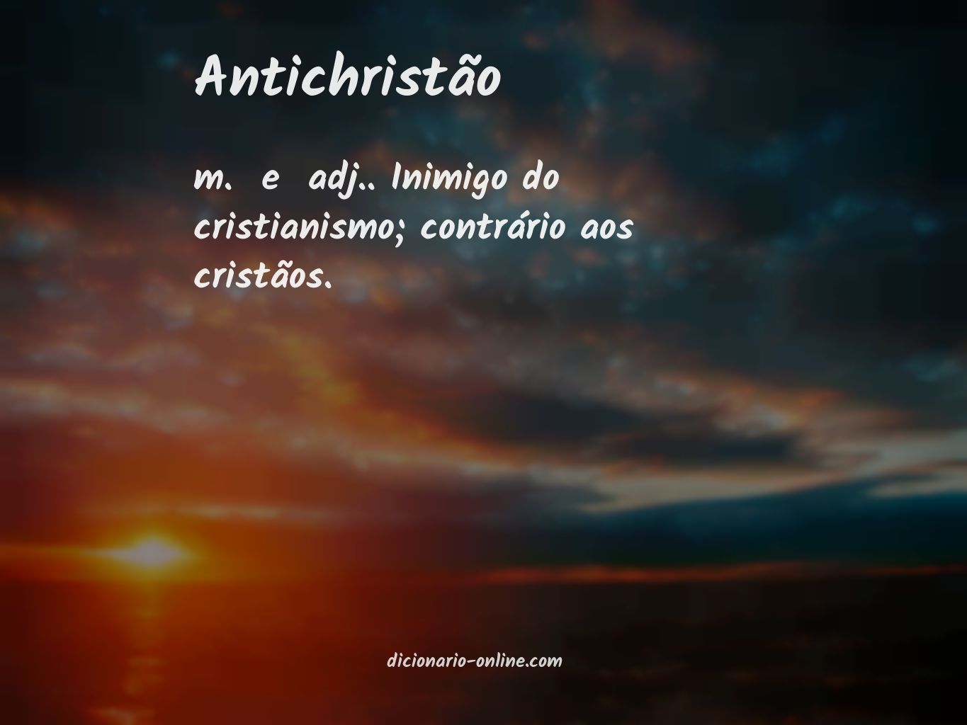 Significado de antichristão