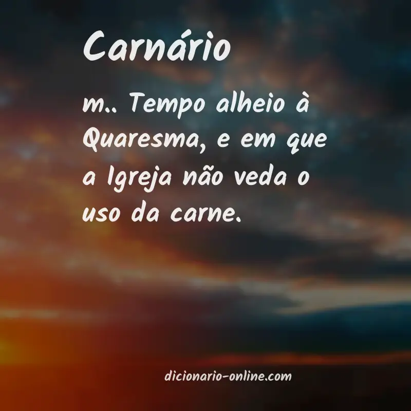Significado de carnário
