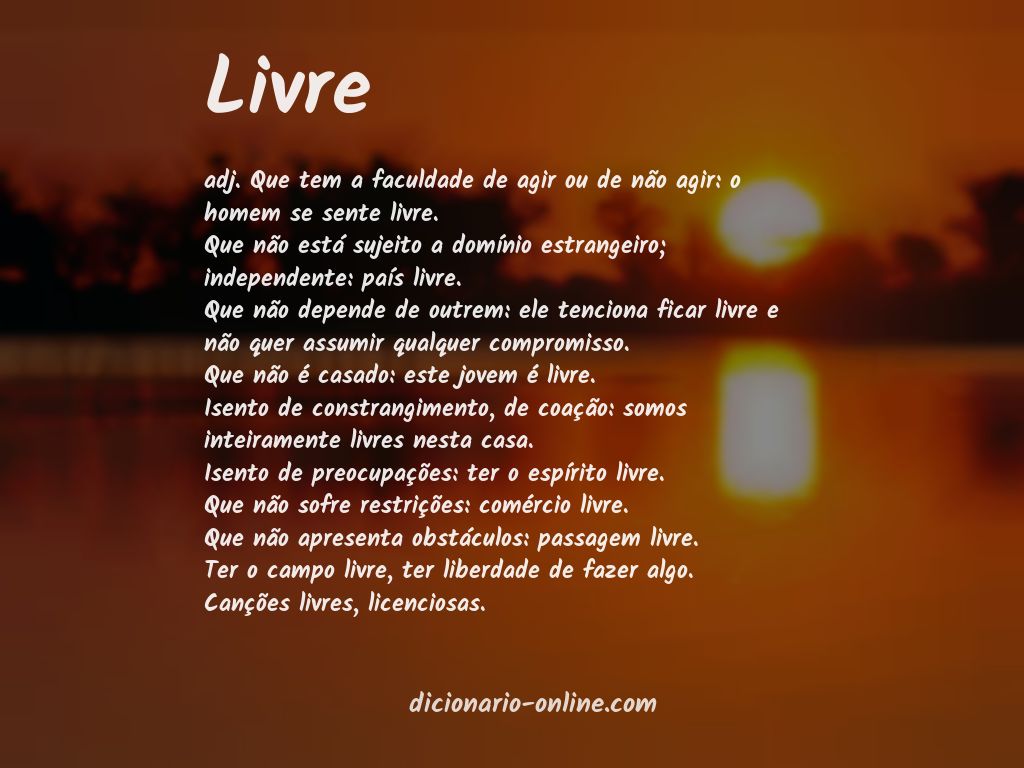 Significado de livre