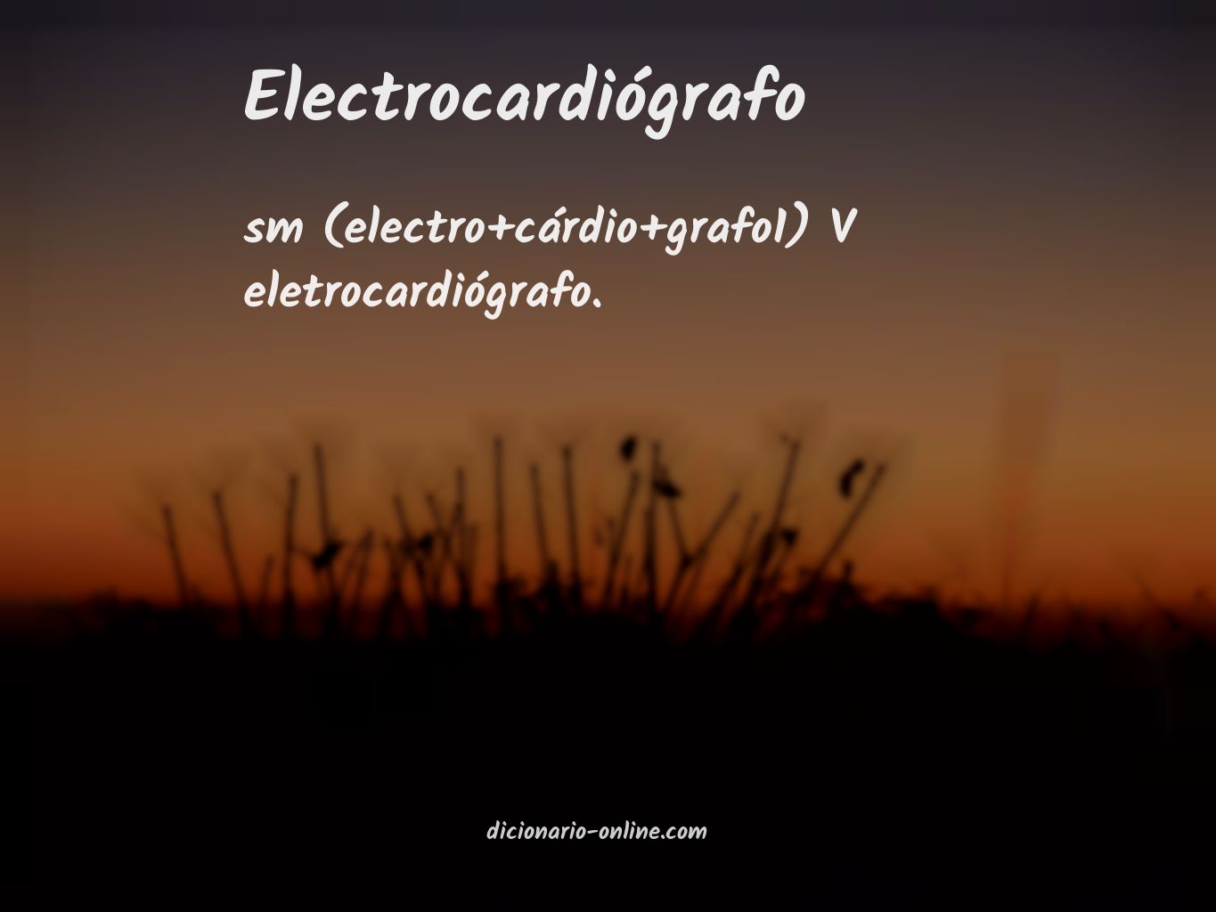 Significado de electrocardiógrafo