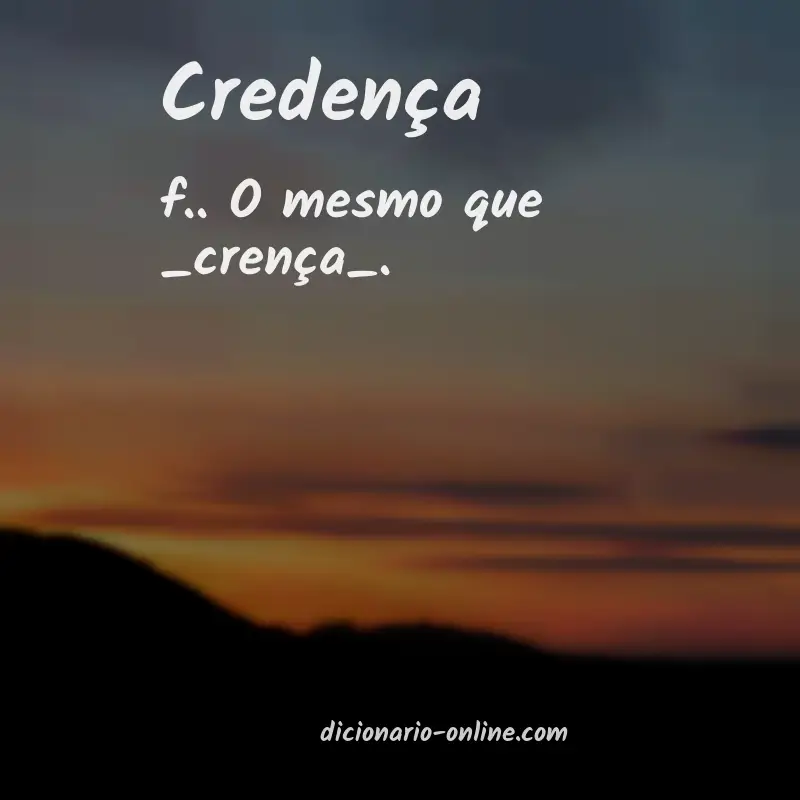 Significado de credença