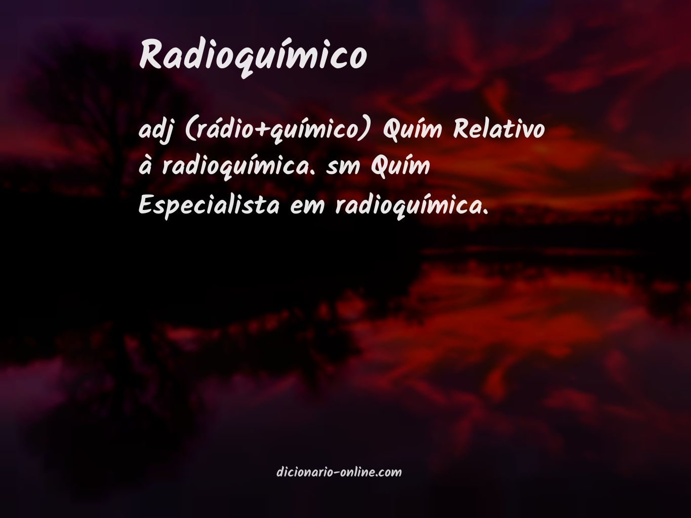 Significado de radioquímico