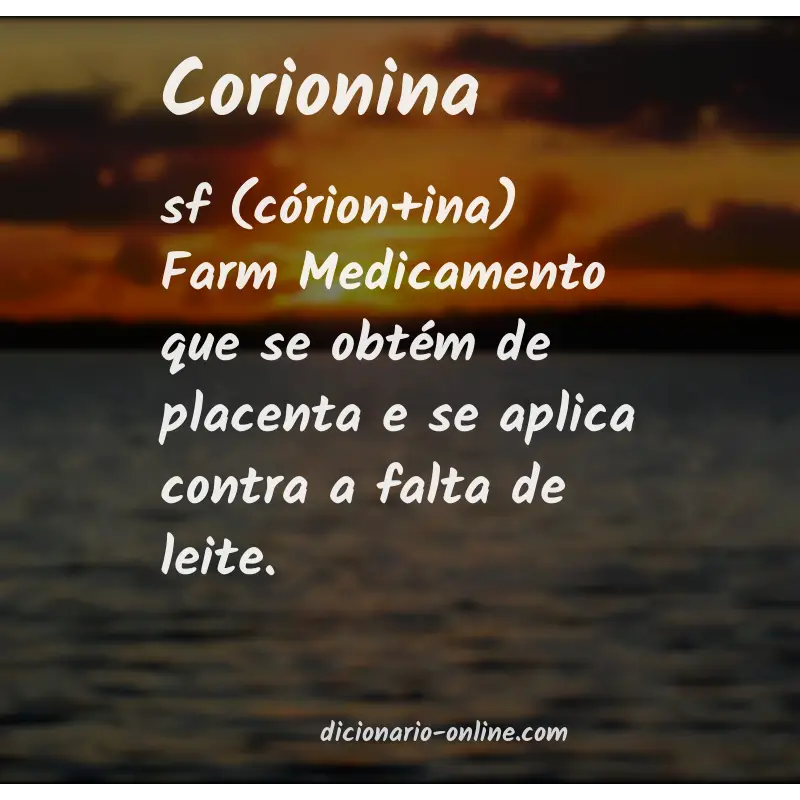 Significado de corionina