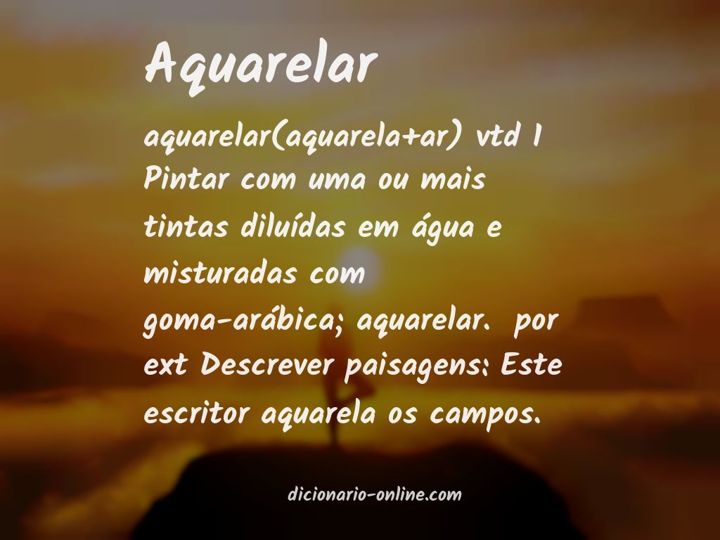 Significado de aquarelar