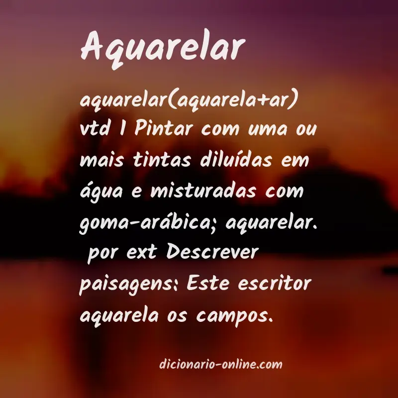 Significado de aquarelar