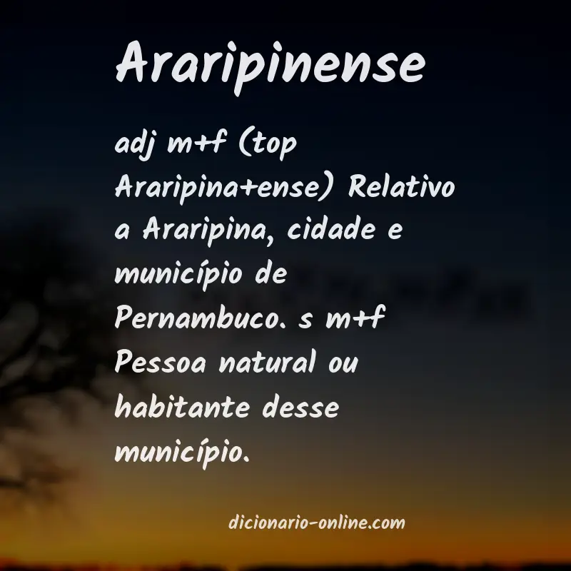 Significado de araripinense