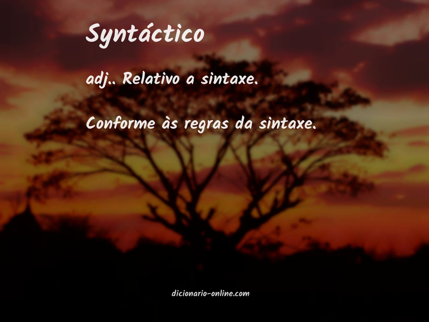 Significado de syntáctico