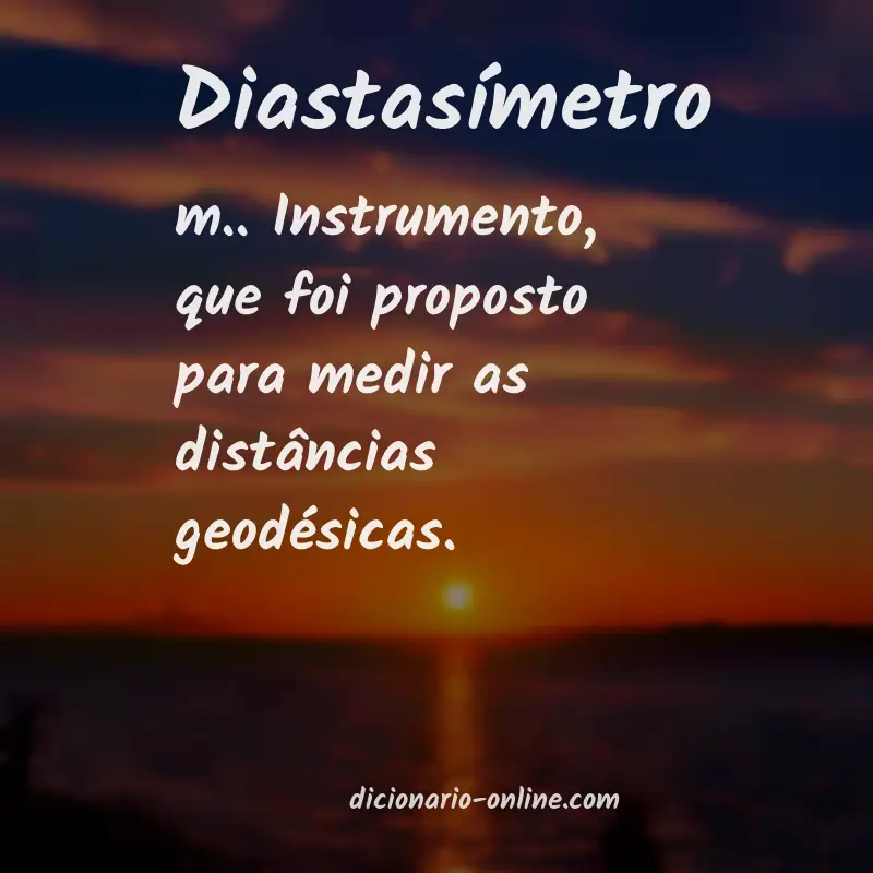 Significado de diastasímetro