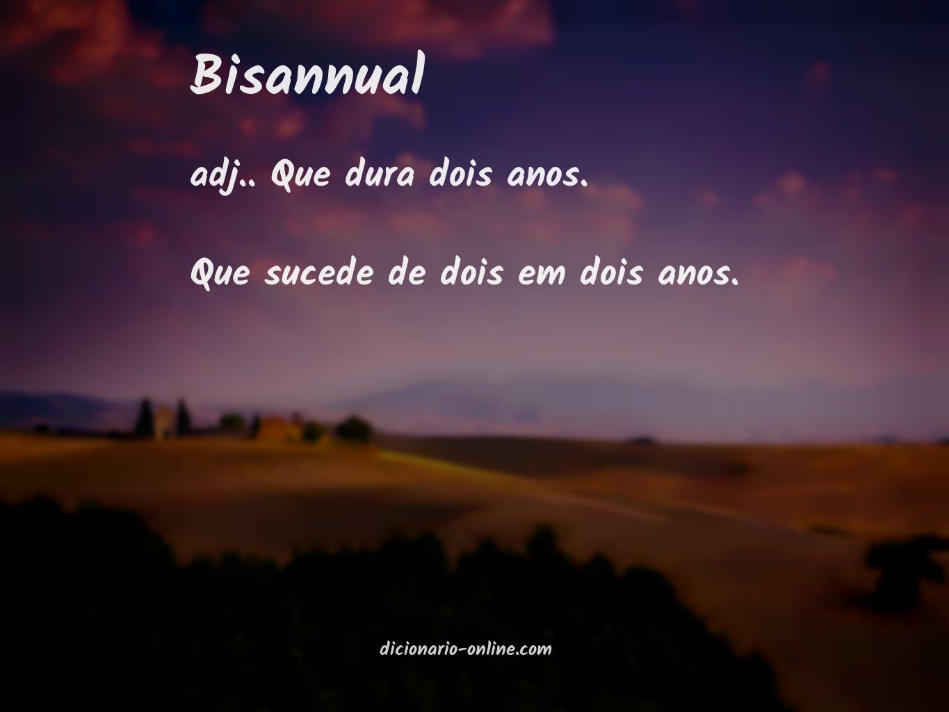 Significado de bisannual