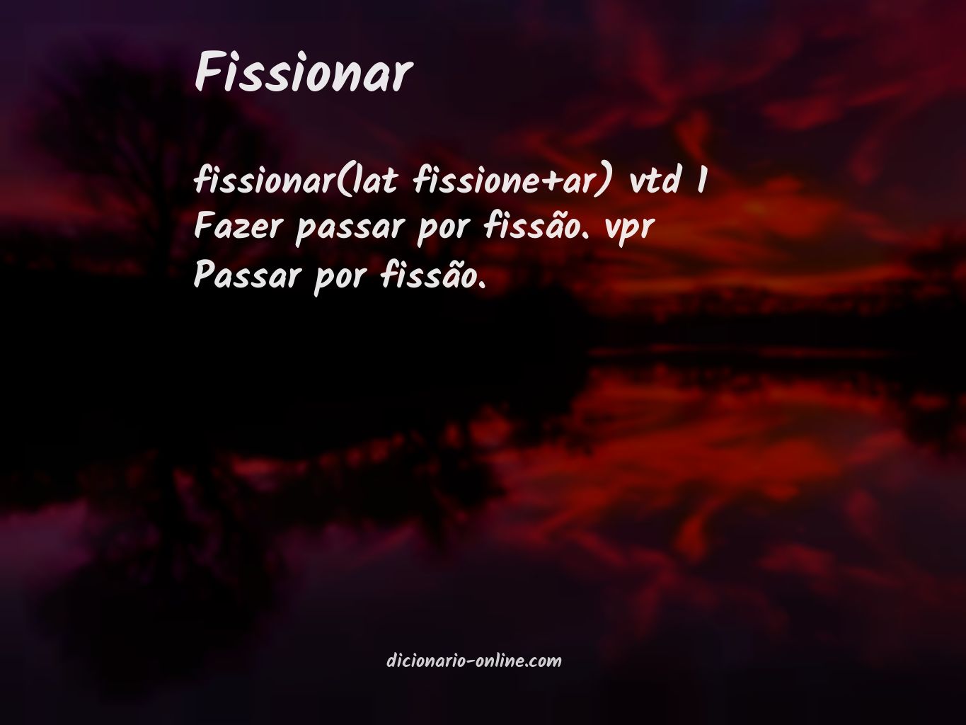 Significado de fissionar