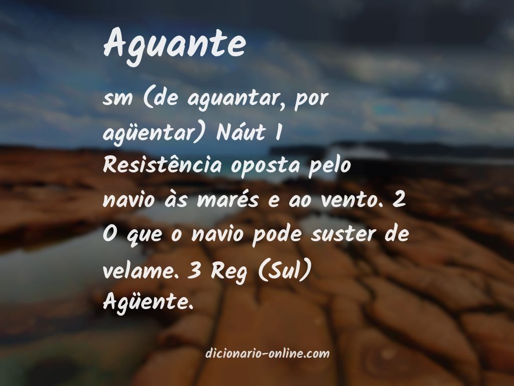 Significado de aguante