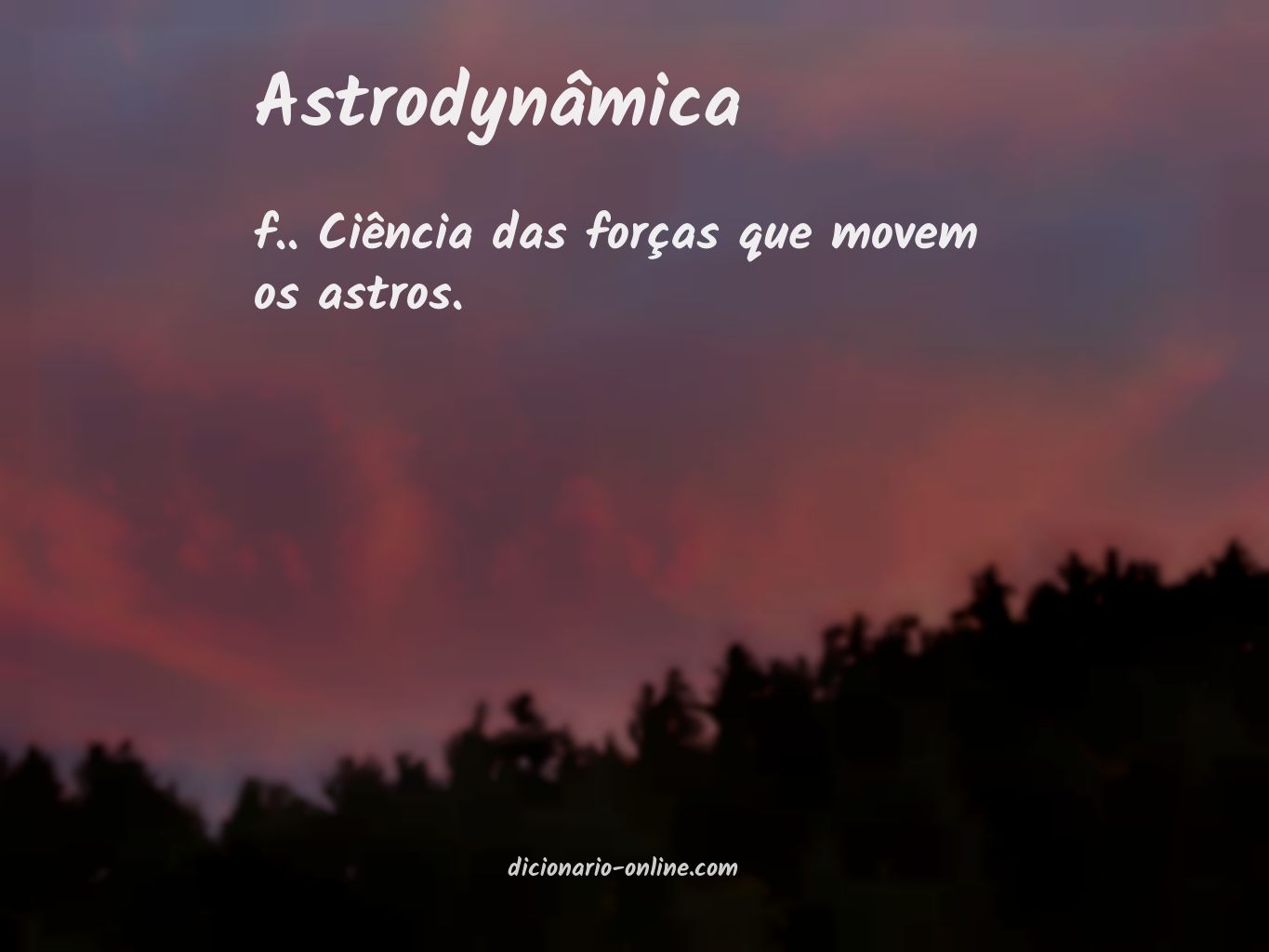 Significado de astrodynâmica