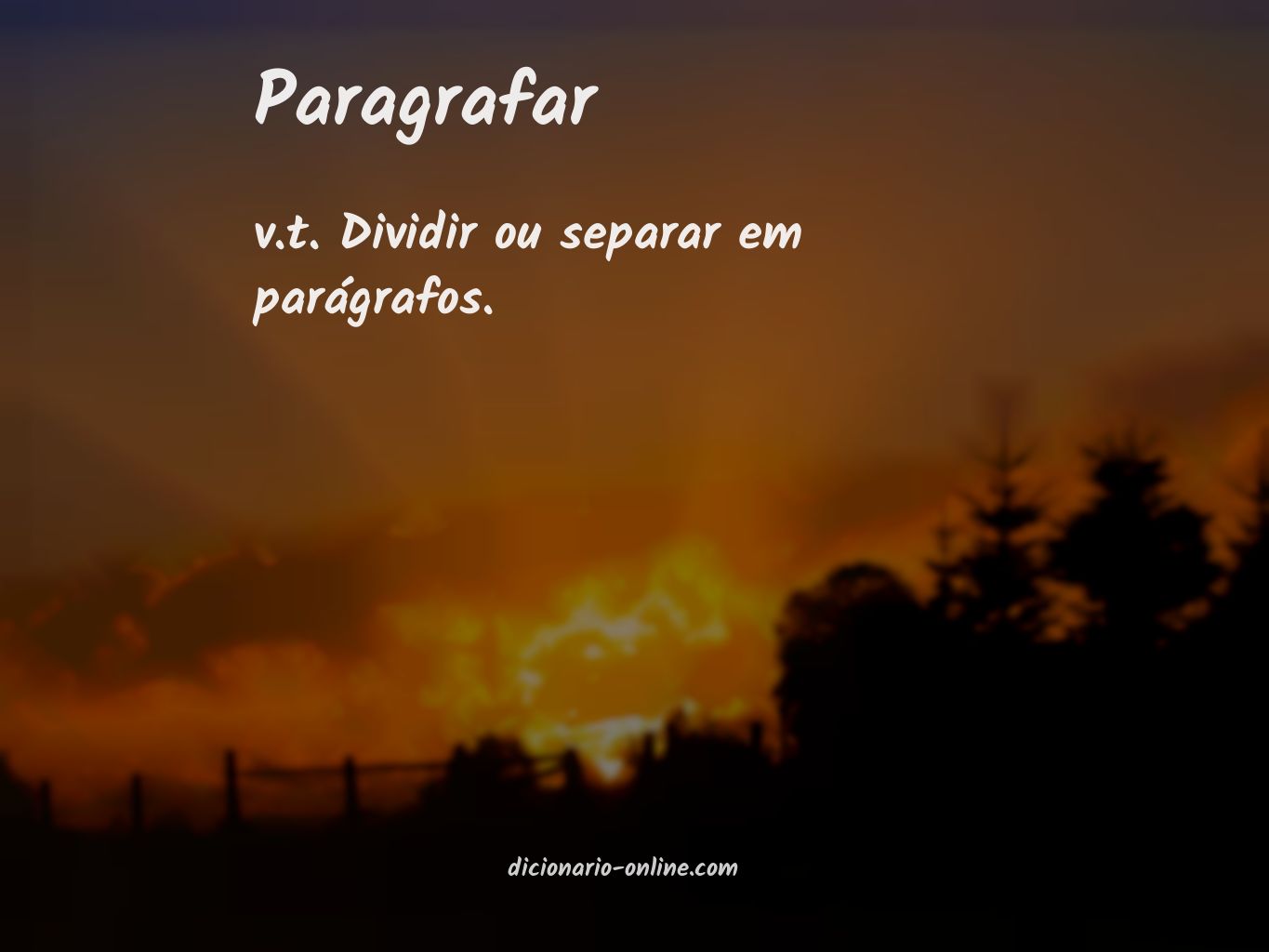 Significado de paragrafar