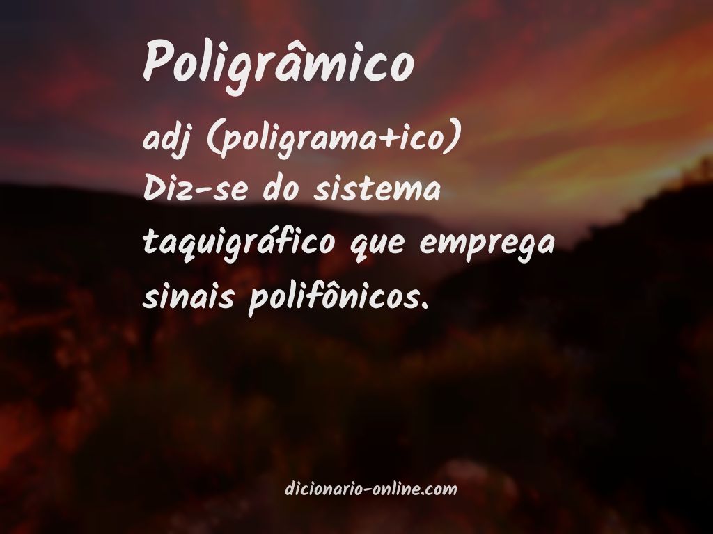 Significado de poligrâmico