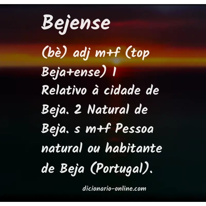 Significado de bejense