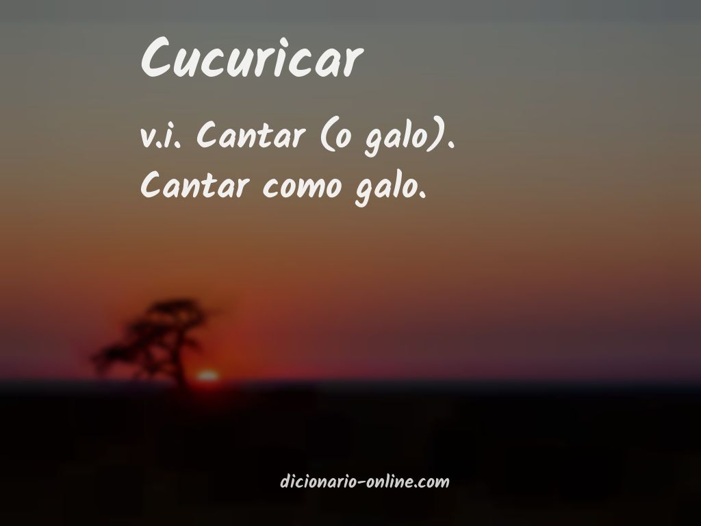 Significado de cucuricar