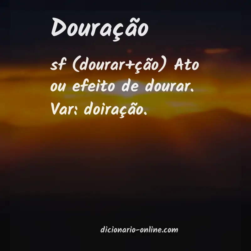 Significado de douração